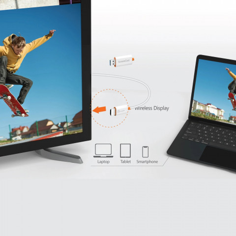 Nadajnik i odbiornik audio/video bezprzewodowy j5create ScreenCast HDMI™ Wireless Display; kolor biały JVAW56-N - Galeria zdjęcie 8