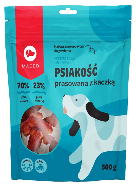 MACED Kość prasowana biała z kaczką 500g - Galeria zdjęcie 1