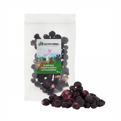 FACTORY HERBS Borówka amerykańska liofilizowana - przysmak dla gryzoni i królika - 10g - Galeria zdjęcie 1