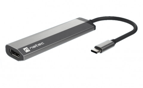 NATEC MULTIPORT FOWLER SLIM USB-C->HUB USB, HDMI - Galeria zdjęcie 1