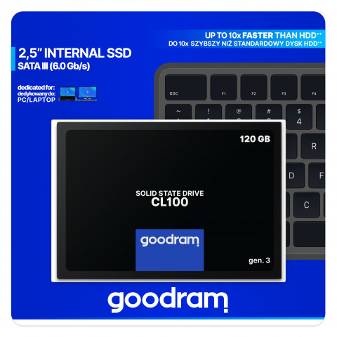 SSD GOODRAM CL100 Gen. 3 120GB SATA III 2,5 RETAIL - Galeria zdjęcie 8