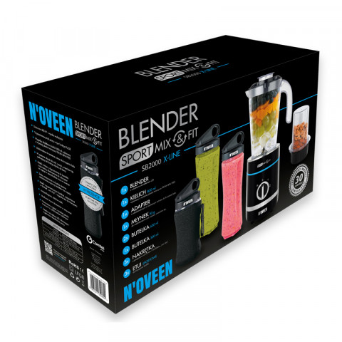 Blender Noveen Sport Mix & Fit SB2000 Xline Black Kielich - Galeria zdjęcie 8