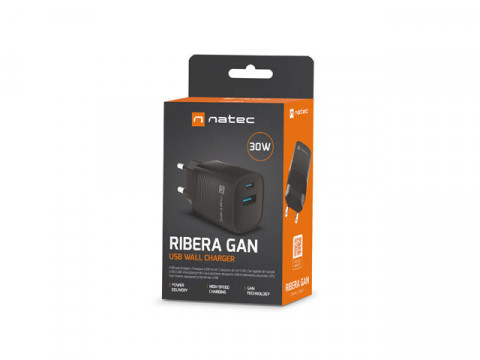 NATEC ŁADOWARKA RIBERA GAN 1X USB-A + 1X USB-C 30W - Galeria zdjęcie 8
