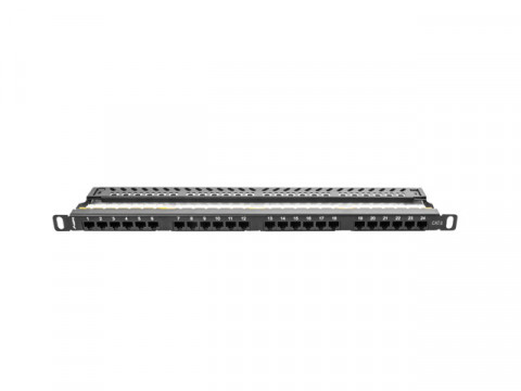 Lanberg patch panel 24 port 0.5u kat.6 utp czarny ppu6-0024-b - Galeria zdjęcie 3