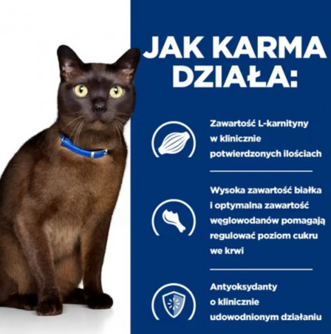 HILL'S Prescription Diet M/D Diabetes Care Chicken - sucha karma dla kota - 3 kg - Galeria zdjęcie 3