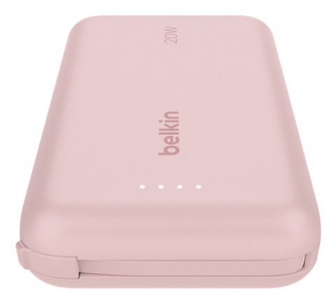 BELKIN POWERBANK 10 000 MAH, 20W, KABEL USB-C,PINK - Galeria zdjęcie 5