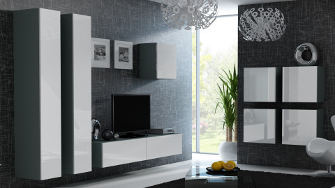 Zestaw meblowy VIGO 24 szary/biały połysk - Galeria zdjęcie 1