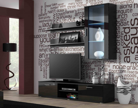Zestaw meblowy SOHO 5 czarny/czarny połysk - Galeria zdjęcie 1