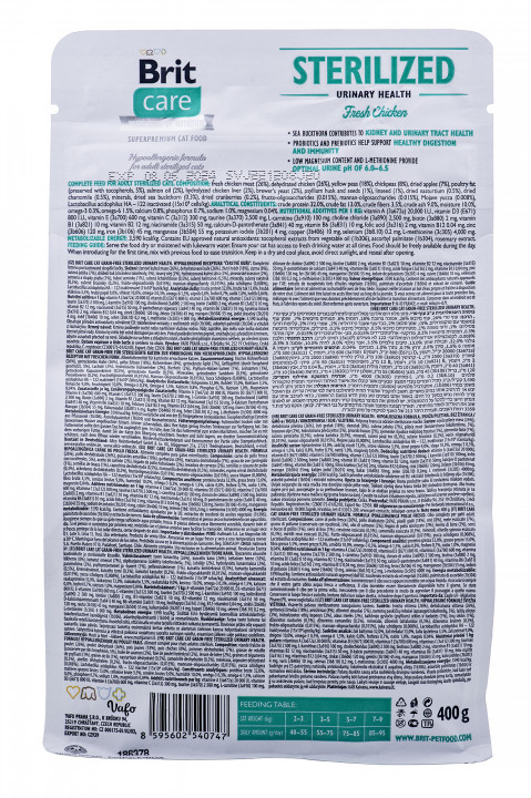 Brit Care Cat Grain-Free Sterilized Urinary - sucha karma dla kota - 400 g - Galeria zdjęcie 4