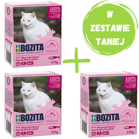 BOZITA Rak w galaretce - mokra karma dla kota - 2x370g + GRATIS - Galeria zdjęcie 1