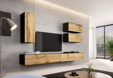 Zestaw meblowy VIGO 13 czarny/dąb wotan - Galeria zdjęcie 1
