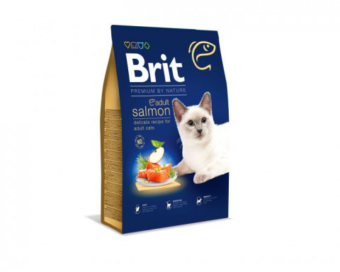 BRIT Dry Premium By Nature Adult Łosoś - sucha karma dla kotów - 1,5 kg - Galeria zdjęcie 1