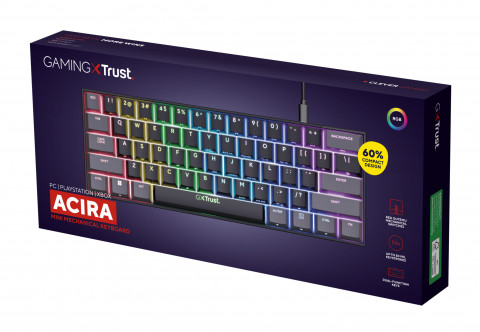 Klawiatura gamingowa TRUST GXT867 Acira Black (24882) - Galeria zdjęcie 6