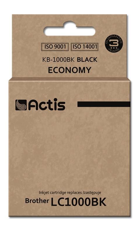 Actis KB-1000BK Tusz do drukarki Brother, Zamiennik Brother LC1000BK/LC970BK; Standard; 36 ml; czarny. - Galeria zdjęcie 1