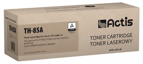 Actis TH-85A Toner do drukarek HP, Canon, Zamiennik HP 85A CE285A, Canon CRG-725; Standard; 1600 stron; czarny. - Galeria zdjęcie 1