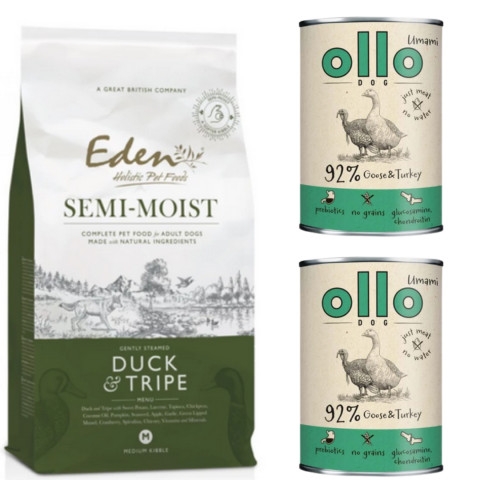 EDEN Semi-Moist Duck & Tripe - półwilgotna karma dla psa - 10kg + GRATIS! - Galeria zdjęcie 1
