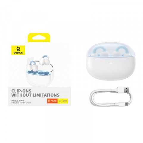 Słuchawki Baseus AirGo 1 Ring Open-Ear TWS (biały) - Galeria zdjęcie 8