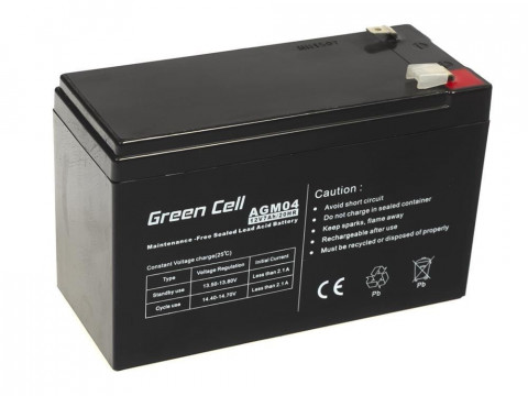 GREEN CELL AKUMULATOR ŻELOWY AGM04 12V 7AH - Galeria zdjęcie 1