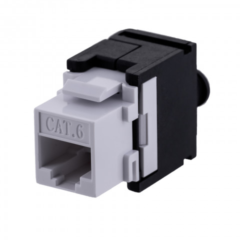Gniazdo keystone RJ45 UTP bezn. kat.6 Q-lantec - Galeria zdjęcie 1