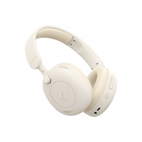 Słuchawki bezprzew. bluetooth Havit H655BT beżowy - Galeria zdjęcie 5