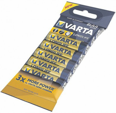 VARTA BATERIA ALKALICZNA LR6 AA LONGLIFE 8 SZT. - Galeria zdjęcie 1