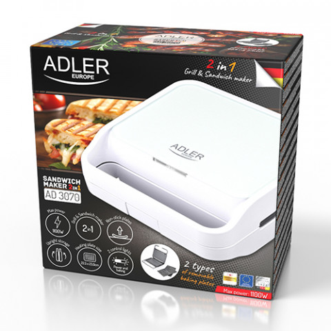 Opiekacz do kanapek ADLER AD 3070w - Galeria zdjęcie 15