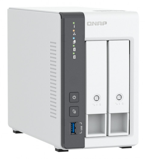 Qnap TS-216G, Tower, 2 x 2.5"/3.5" SATA, ARM 2.0GHz Quad core, 4GB, 1 x 2.5GbE + 1 x GbE, External adapter (PSU) - Galeria zdjęcie 4