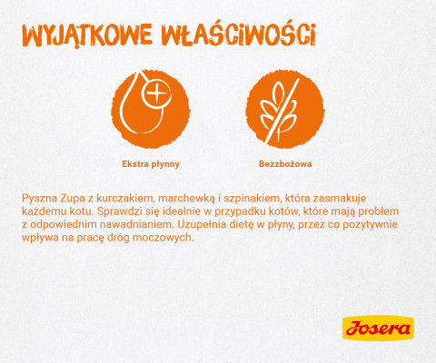JOSERA Zupa kurczak z marchwią i szpinakiem - mokra karma dla kota - 70 g - Galeria zdjęcie 2
