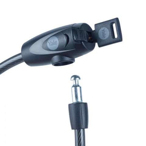 Linka rowerowa stalowa na klucz 10x600mm Yale Essential Security Keyed Cable Lock 10mm - Galeria zdjęcie 2