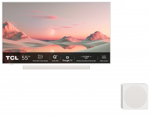 Telewizor TCL NXTFrame 55A300 PRO QLED 55'' 4K Ultra HD 144Hz Google TV Dolby Vision IQ Biały - Galeria zdjęcie 10