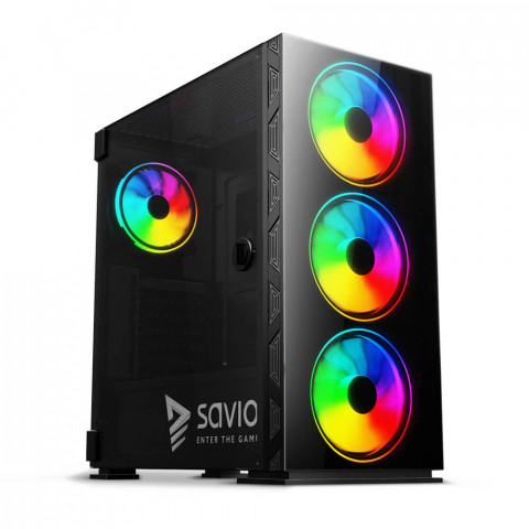 SAVIO OBUDOWA PC PRIME X1 ARGB GLASS SAVGC-PRIMEX1 - Galeria zdjęcie 7