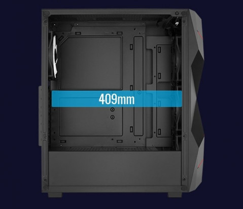 Obudowa AEROCOOL PGS VOLCAN-G-BK-v1 - Galeria zdjęcie 4