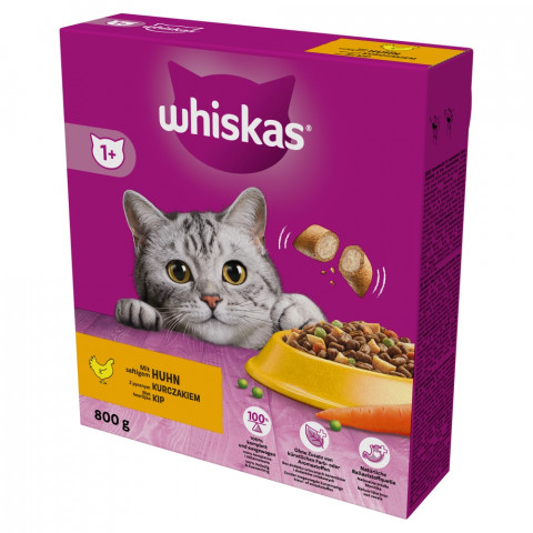 WHISKAS z pysznym kurczakiem - sucha karma dla kota - 800 g - Galeria zdjęcie 1