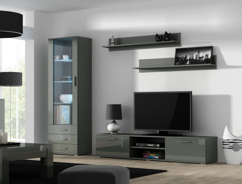 Witryna SOHO S1 szary/ szary połysk - Galeria zdjęcie 3