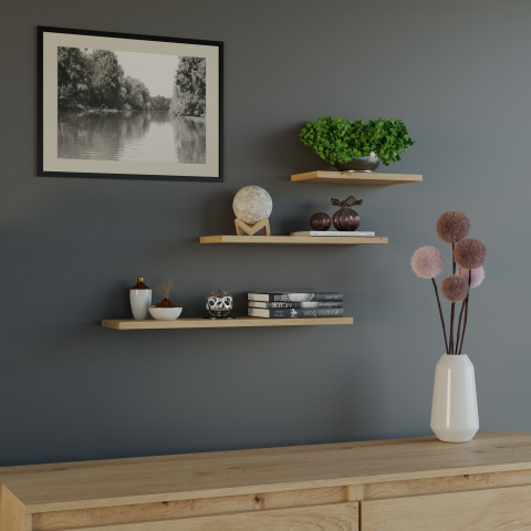 Zestaw 3x półka wisząca TOBI 3P 60x15xH1,8 artisan - Galeria zdjęcie 3