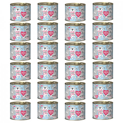 LOVE IS WHERE A CAT IS Łosoś - mokra karma dla kota - 24x190g - Galeria zdjęcie 1