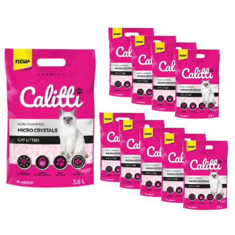 CALITTI Micro Crystals - żwirek silikonowy dla kota - 10x3,8l - Galeria zdjęcie 1