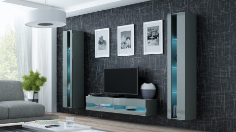 Zestaw meblowy VIGO NEW 12 szary/szary połysk - Galeria zdjęcie 1