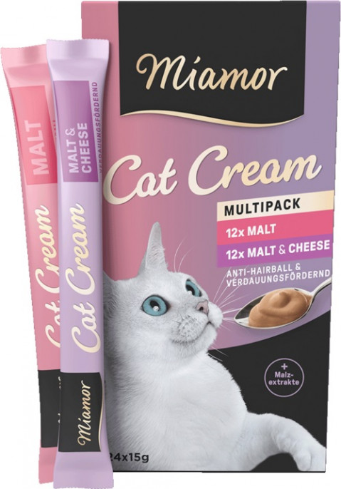 MIAMOR Cat Cream Pasta odkłaczająca - przysmak dla kota - 24x15g - Galeria zdjęcie 1