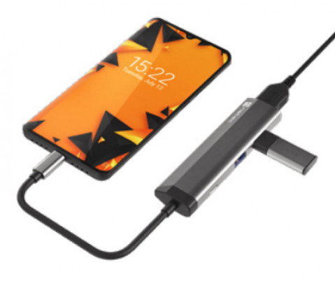 NATEC MULTIPORT FOWLER SLIM USB-C->HUB USB, HDMI - Galeria zdjęcie 3