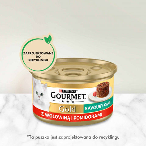 Gourmet Gold Savoury Cake wołowina z pomidorami - mokra karma dla kota - 85 g - Galeria zdjęcie 3