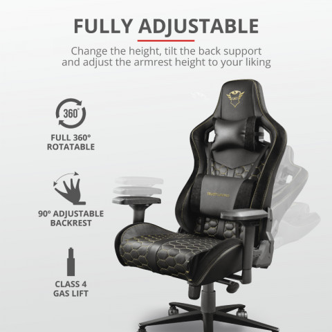 Fotel gamingowy TRUST GXT712 RESTO PRO CHAIR (23784) - Galeria zdjęcie 3