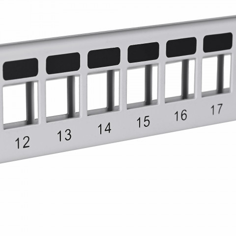LANBERG PATCH PANEL PUSTY 19" 24PORT 1U SZARY - Galeria zdjęcie 5
