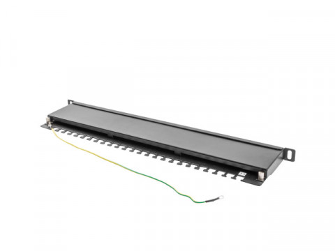 LANBERG PATCH PANEL 24 PORT 0.5U KAT.5E FTP CZARNY - Galeria zdjęcie 5