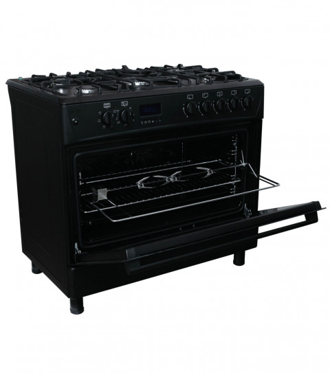 Kuchnia gazowo-elektryczna Ravanson KWGE-K90 CHEF MODERN BLACK - Galeria zdjęcie 3