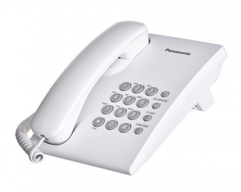 Telefon przewodowy Panasonic KX-TS 500PDW Biały - Galeria zdjęcie 1