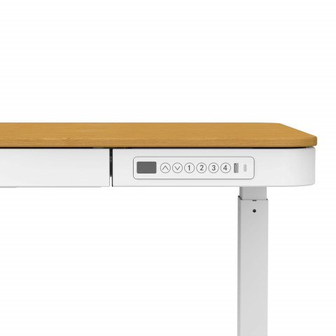 Biurko ACTIVEJET z elektryczną regulacją wysokości 140x70 ET119W-C biały/dąb - Galeria zdjęcie 13