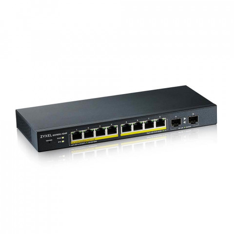 Switch Zyxel GS1900-10HP 10p PoE (PoE+: 8;) 77W Managed Gigabit - Galeria zdjęcie 2
