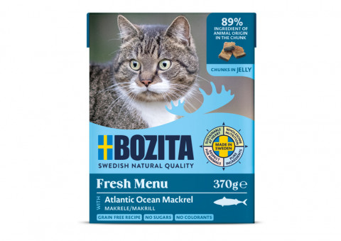 BOZITA Kawałki makreli w galaretce - mokra karma dla kota - 370g - Galeria zdjęcie 1