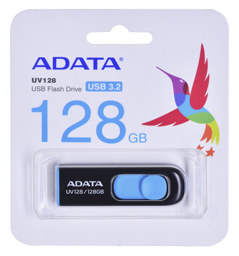 ADATA DashDrive UV128 128GB USB3.0 Black-Blue - Galeria zdjęcie 1